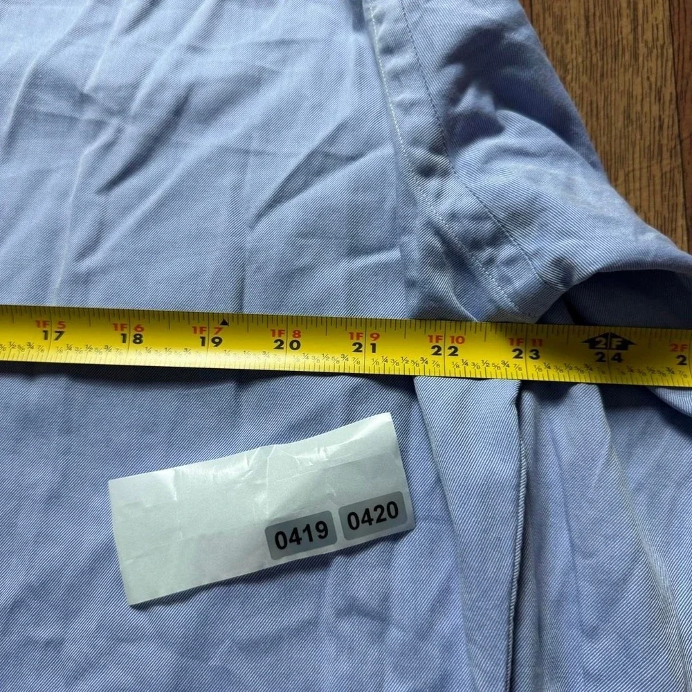 Polo Ralph Lauren Blue 90's Rare Anchor Pocket Regent Button Shirt 16 (Large)